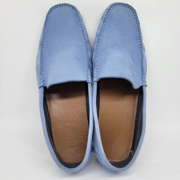 Ortiz & Reed Loafers Blue Suede Mens Size 13 Eur 46 - Picture 6 of 11